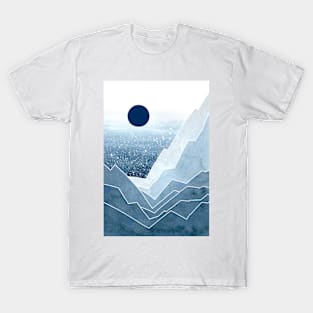 Blue mountain in watercolor T-Shirt